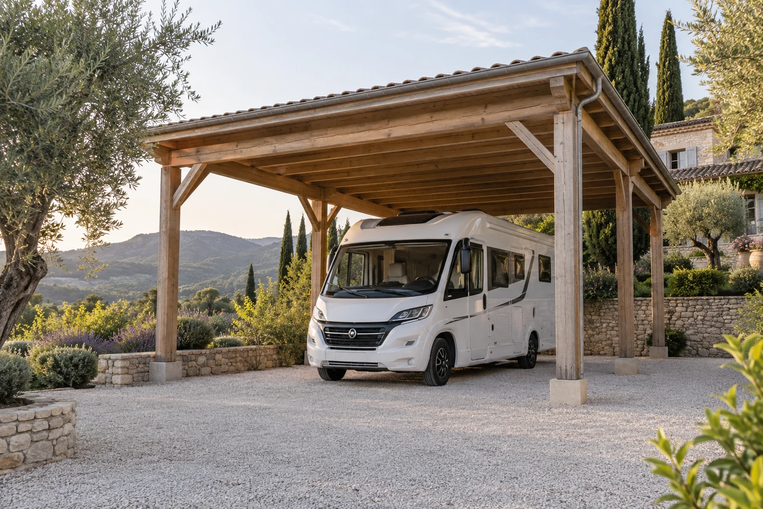 Carport bois : vue de projet