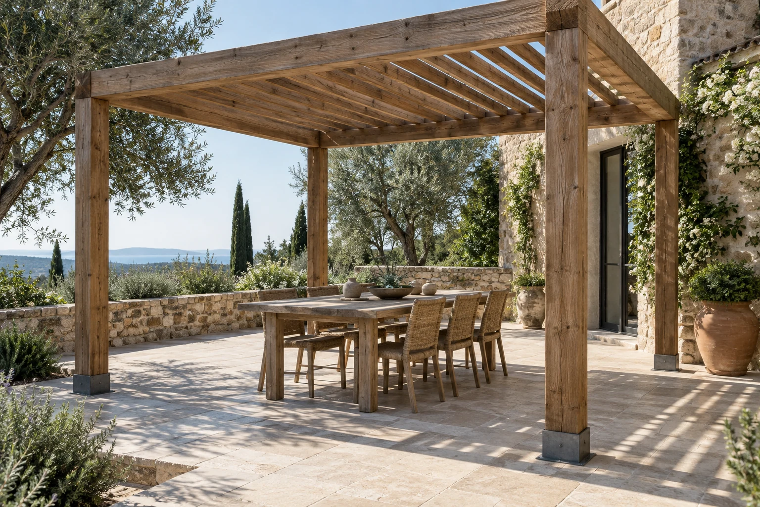 Pergola bois : inspiration architecturale