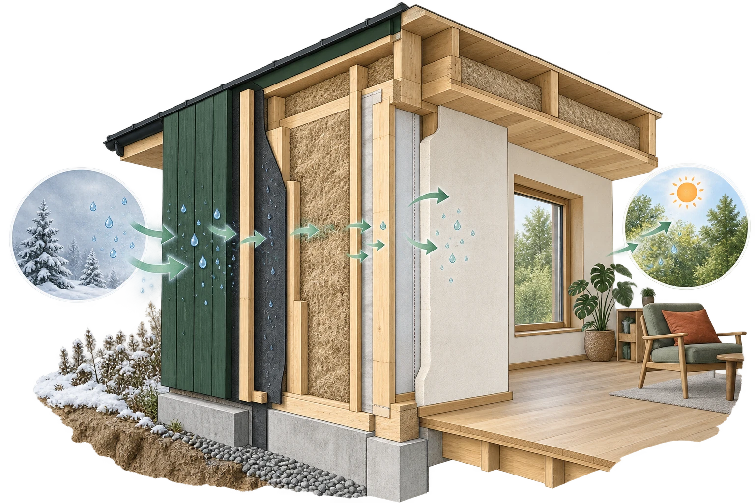 Vue architecturale en 3D : Créer de l’ombre en été