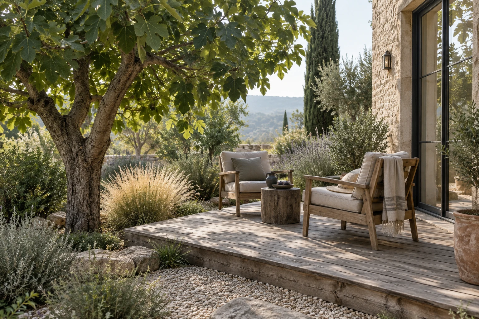 Terrasse bois : vue de projet